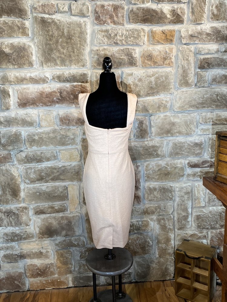 Aidan Mattox Blush Shimmer Dress