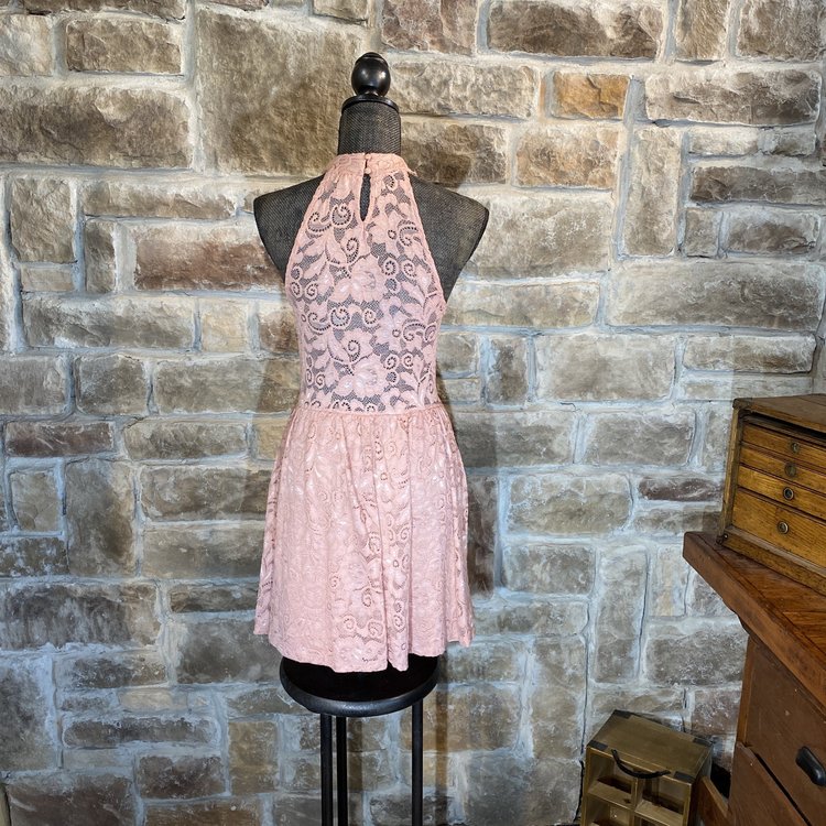 Charmed Hearts Pink Lace Dress, Size M