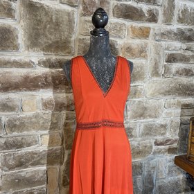 Free People Free People Red V Neck Dress, Size 10