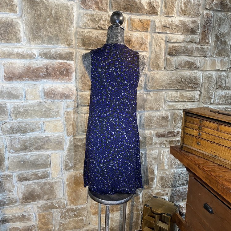 Purple Choker Pullover Dress, Size M