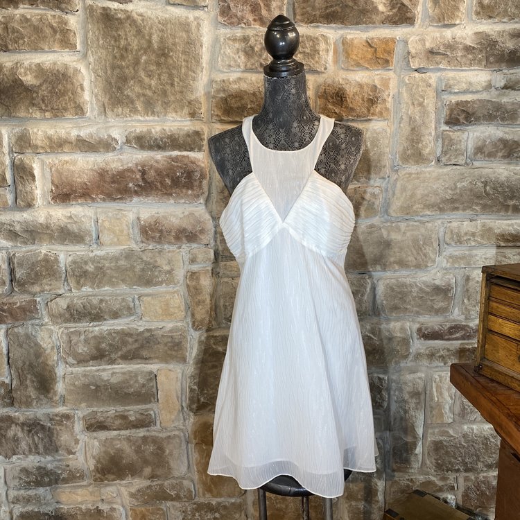 White Shimmer Dress, Size 12