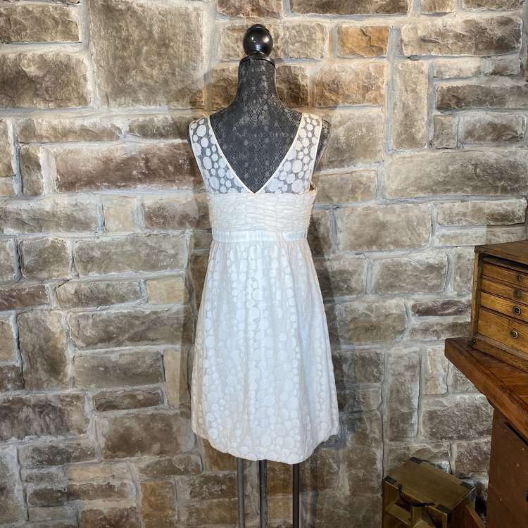 White Polka Dot Dress, Size 12