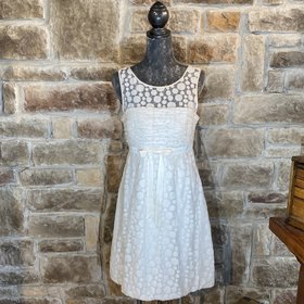 White Polka Dot Dress, Size 12