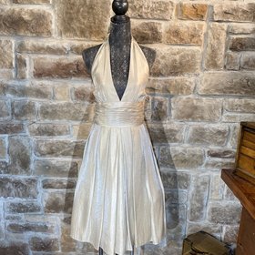 Ivory Halter Neck Dress, Size 12