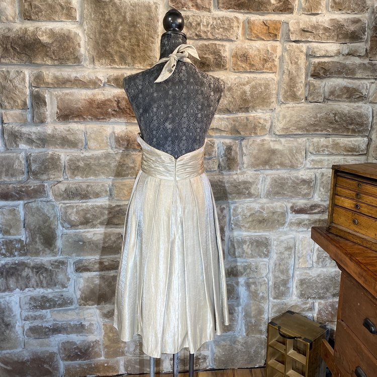 Ivory Halter Neck Dress, Size 12