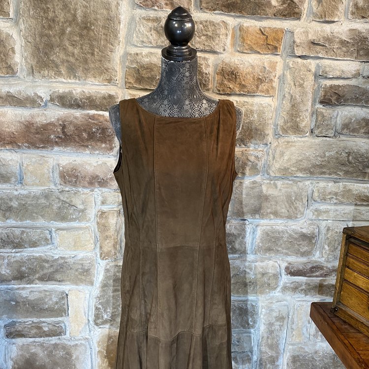 Brown Suede Dress, Size 12