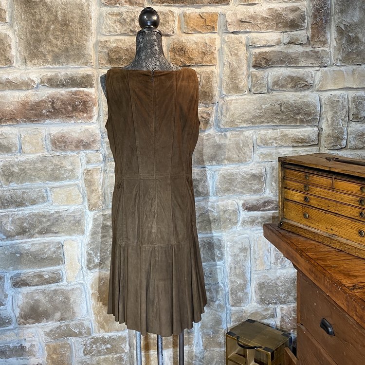 Brown Suede Dress, Size 12