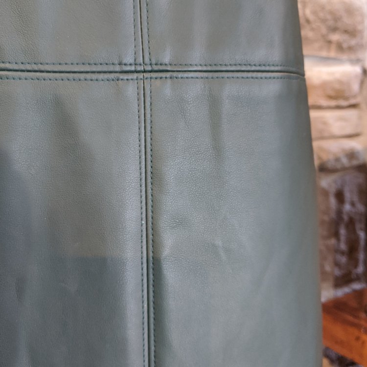 Bar III Green Sleeveless Faux Leather Dress, Size S