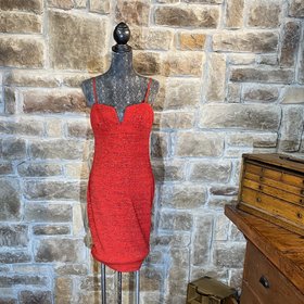 Red Sparkly Cocktail Dress, Size L