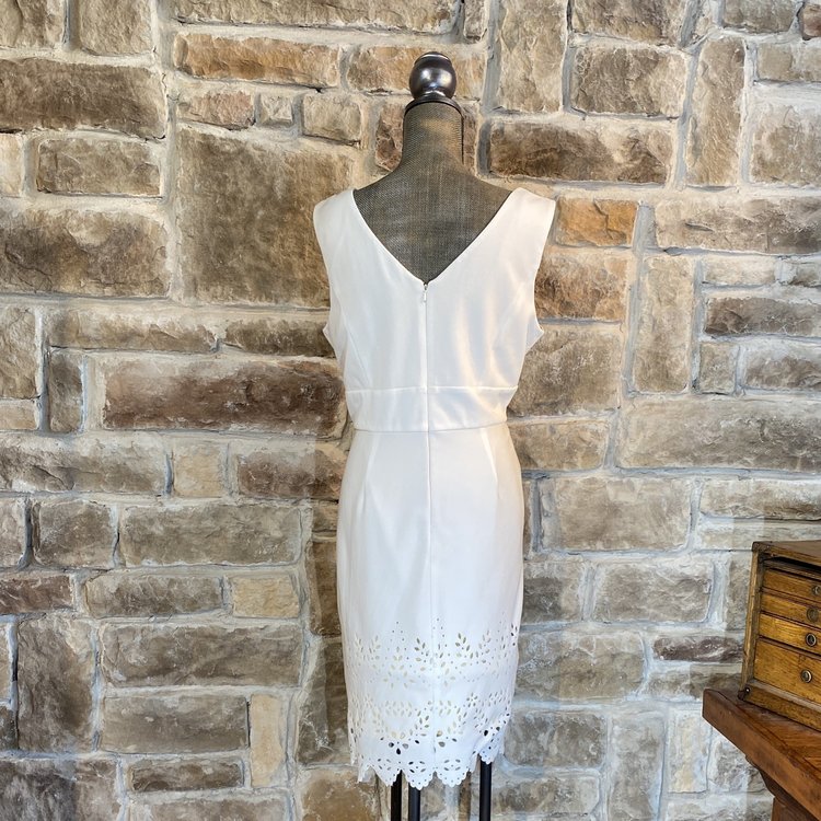 Sangria White Lace Dress, Size 16