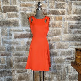Tahari Red Pepper Fit and Flare Dress, Size 16