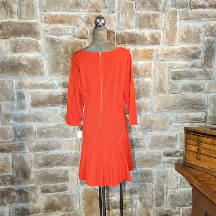 Maison Jules Red Flared Drop-Waist Dress, Size XXL