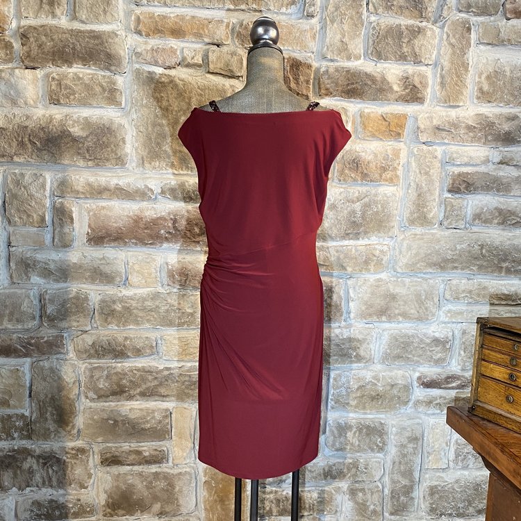 Ralph Lauren Fayette Red Dress, Size 16