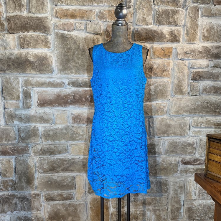 American Living Turquoise Blue Lace Dress, Size 16