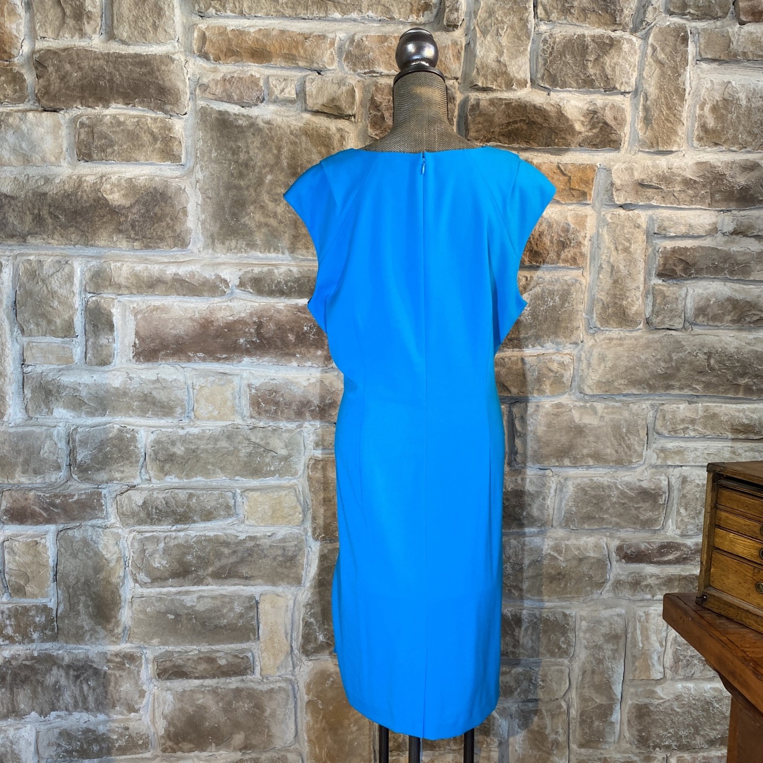 calvin klein blue cocktail dress Calvin Klein Blue Lace Sparkle Cocktail Dress