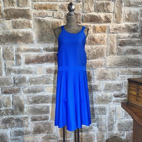 Alfani Blue Ribbon Halter Cocktail Dress, Size 24W