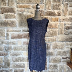 Jessica Howard Blue Metallic Cocktail Dress, Size XL