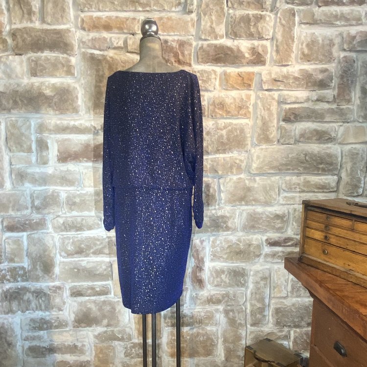 Jessica Howard Blue Glittered Dress, Size XL