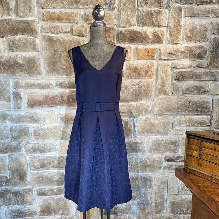 City Chic Navy Jacquard Party Dress, Size 20