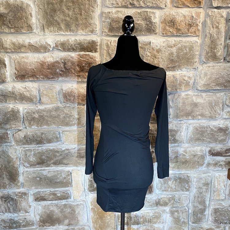 Material Girl Black Off The Shoulder Dress, Size S