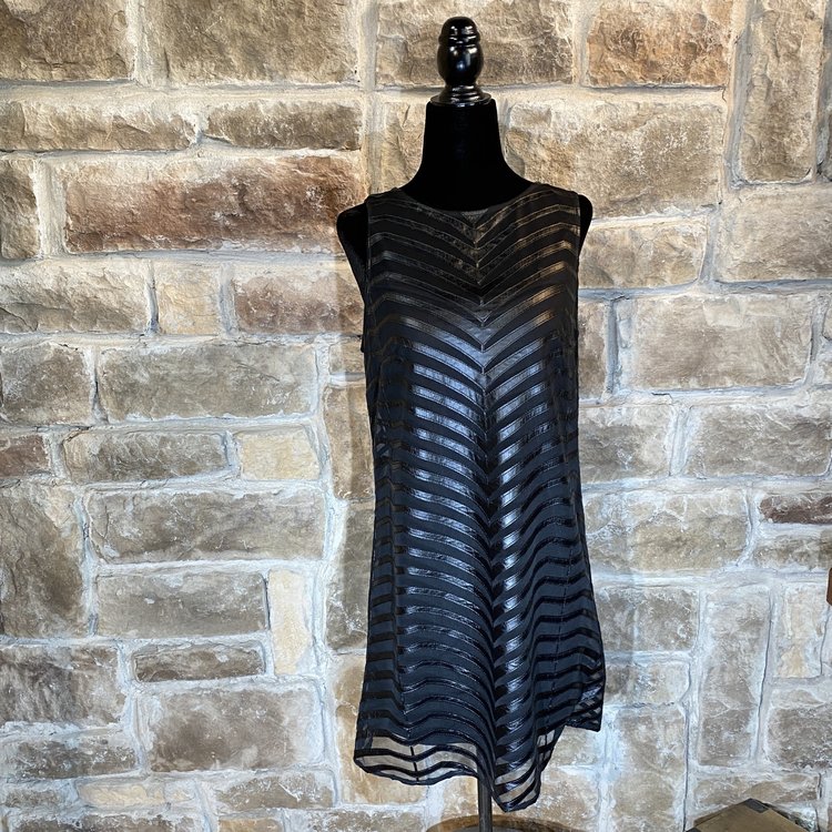 Guess Black Faux Leather Shift Dress, Size 6