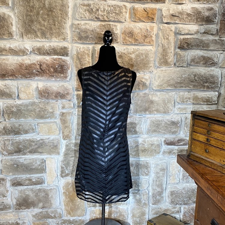 Guess Black Faux Leather Shift Dress, Size 6