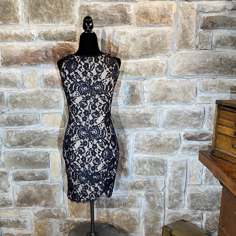 Aidan Mattox Black Lace Cocktail Dress, Size 2