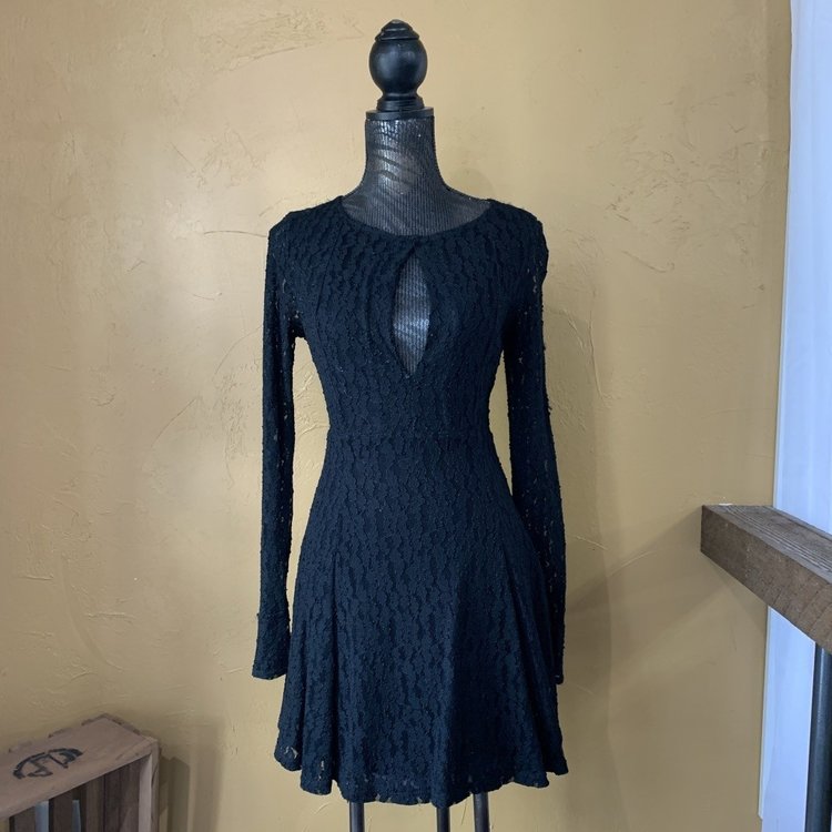 Free People Black Lace Dress