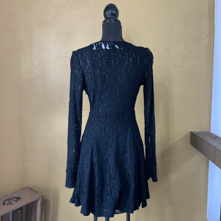 Free People Black Lace Dress