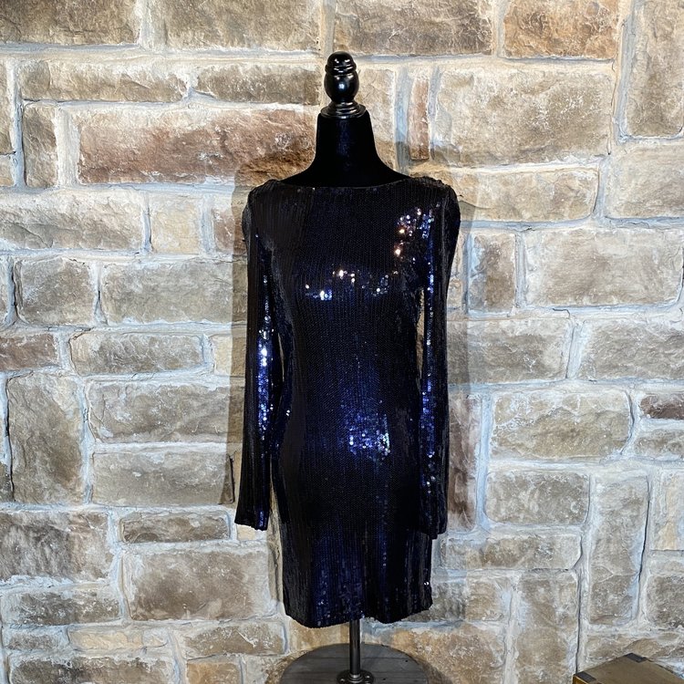 Aidan Mattox Blue V Back Dress, Size 0