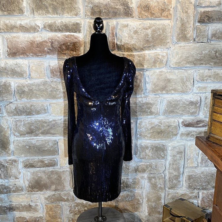 Aidan Mattox Blue V Back Dress, Size 0