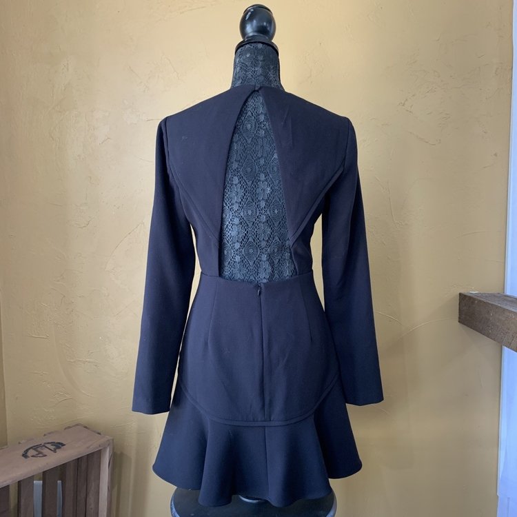 Finders Keepers Black Keyhole Cocktail Dress, Size M