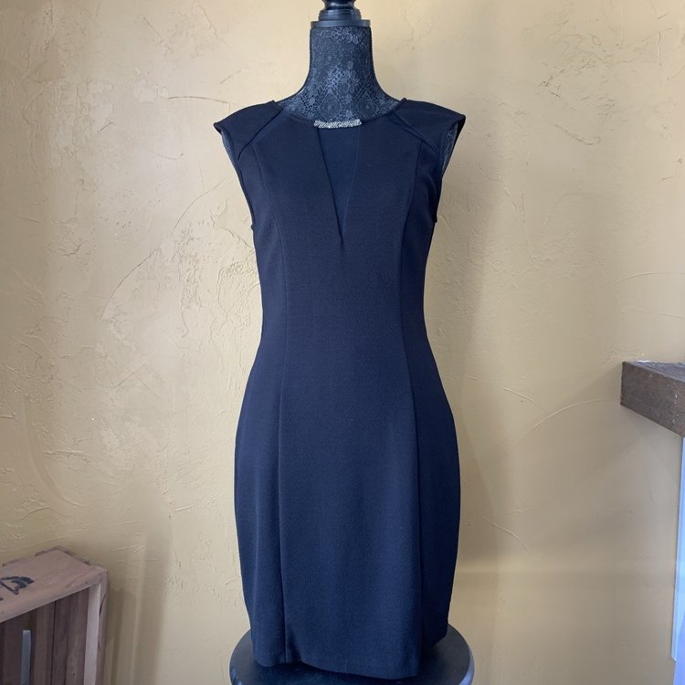 Guess Black Illusion Bodycon Dress, Size 10