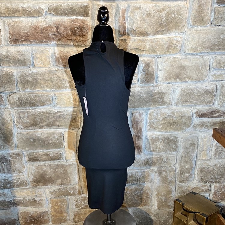 Zara Trafalue Black Cocktail Dress with Silver Beading, Size S