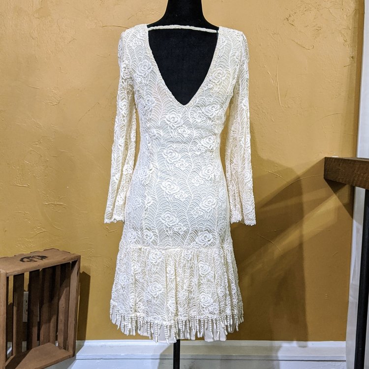 Ivory Lace Dress, Size S
