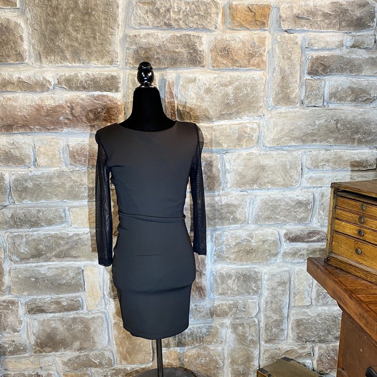 Bebe Black with Sequin Front Dress, Size S