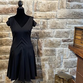 Ralph Lauren Cold Shoulder Black Dress, Size S