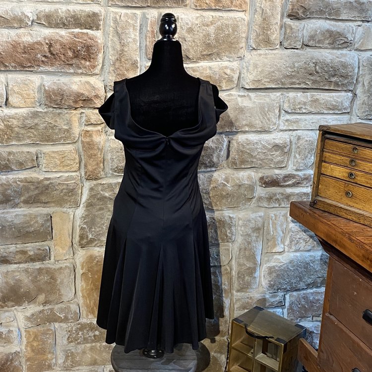 Ralph Lauren Cold Shoulder Black Dress, Size S