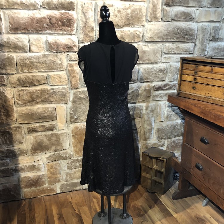 Calvin Klein Black Sequin Dress, Size S