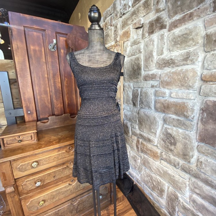 Black Shimmer Dress, Size M