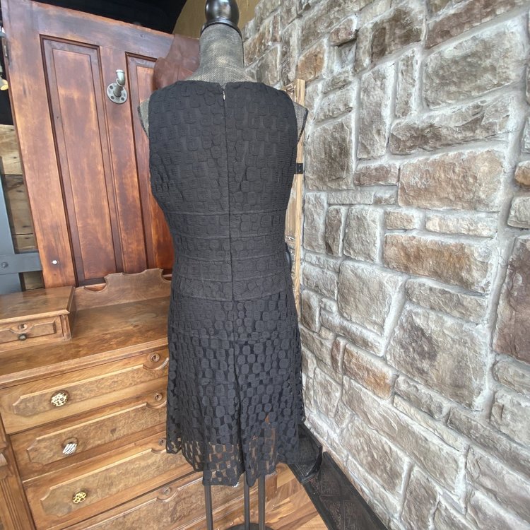 Anne Klein Black Polka Dot Sheath, Size 10