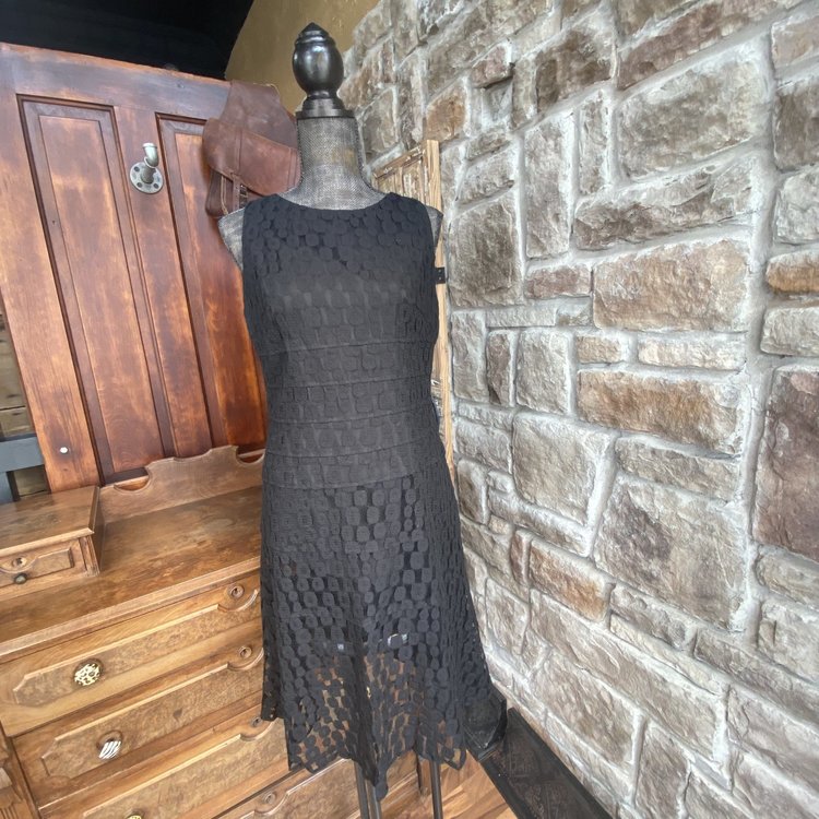 Anne Klein Black Polka Dot Sheath, Size 10