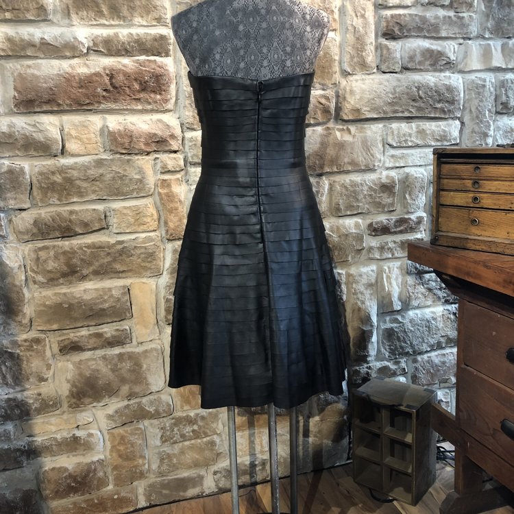 BCBG Max Azria Black Faux Leather Dress, Size 10