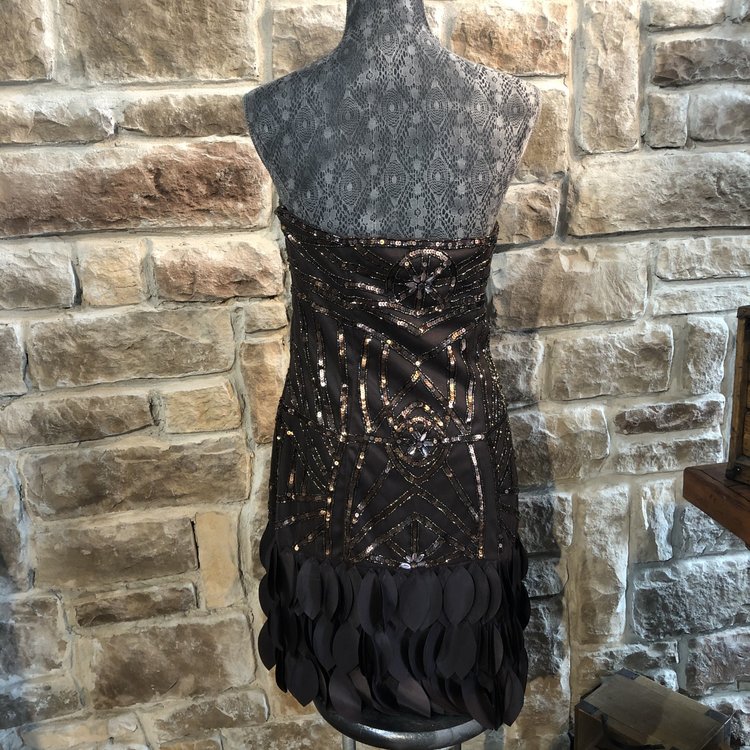 Sue Wong Drop Waist Cocktail Dress, Size 12