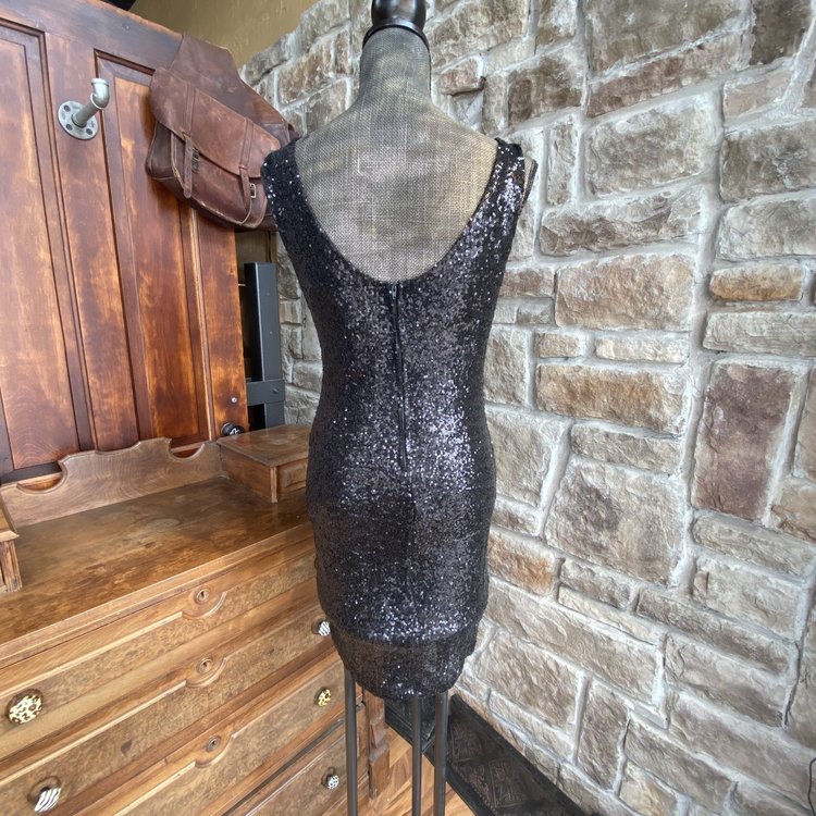 Crystal Doll Sequined Cocktail Dress, Size 10