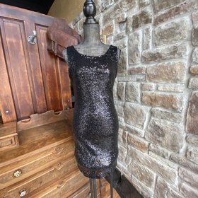 Crystal Doll Sequined Cocktail Dress, Size 10