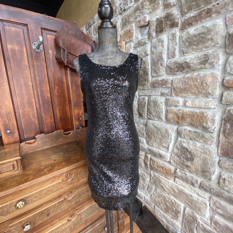 Crystal Doll Sequined Cocktail Dress, Size 10