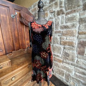 Band of Gypsies Velvet Floral Dress, Size L