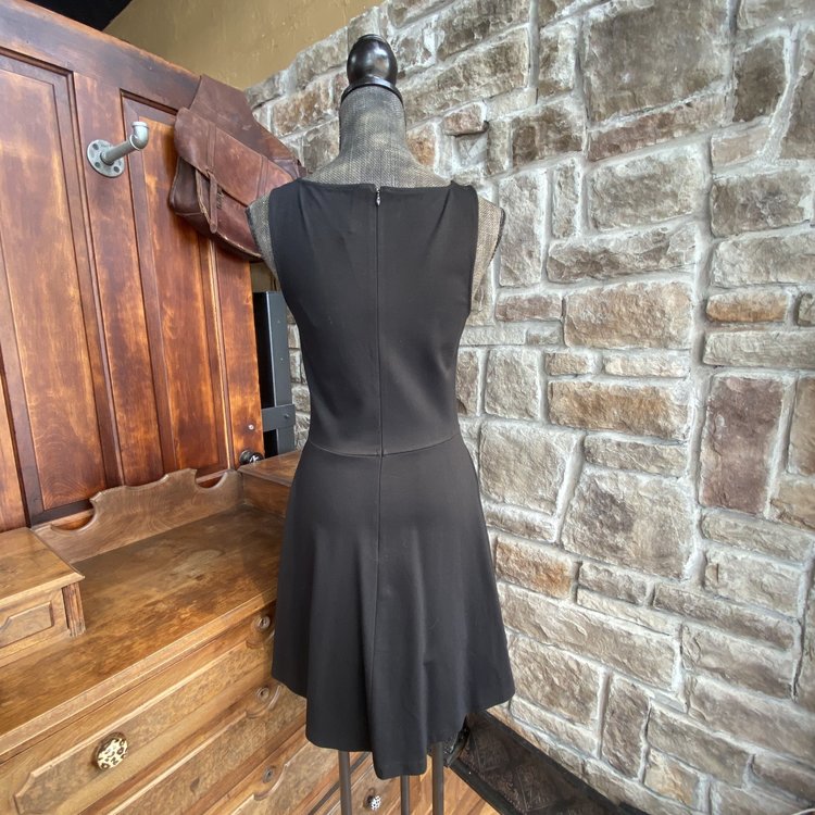 Aqua Black Fit and Flare Dress, Size L