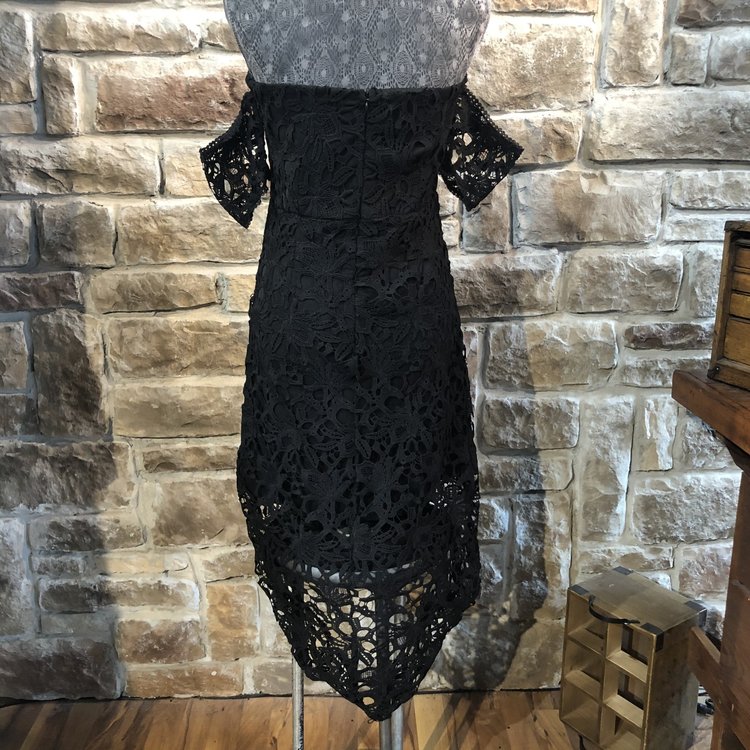 JOA Cap Sleeve Lace Dress, Size L